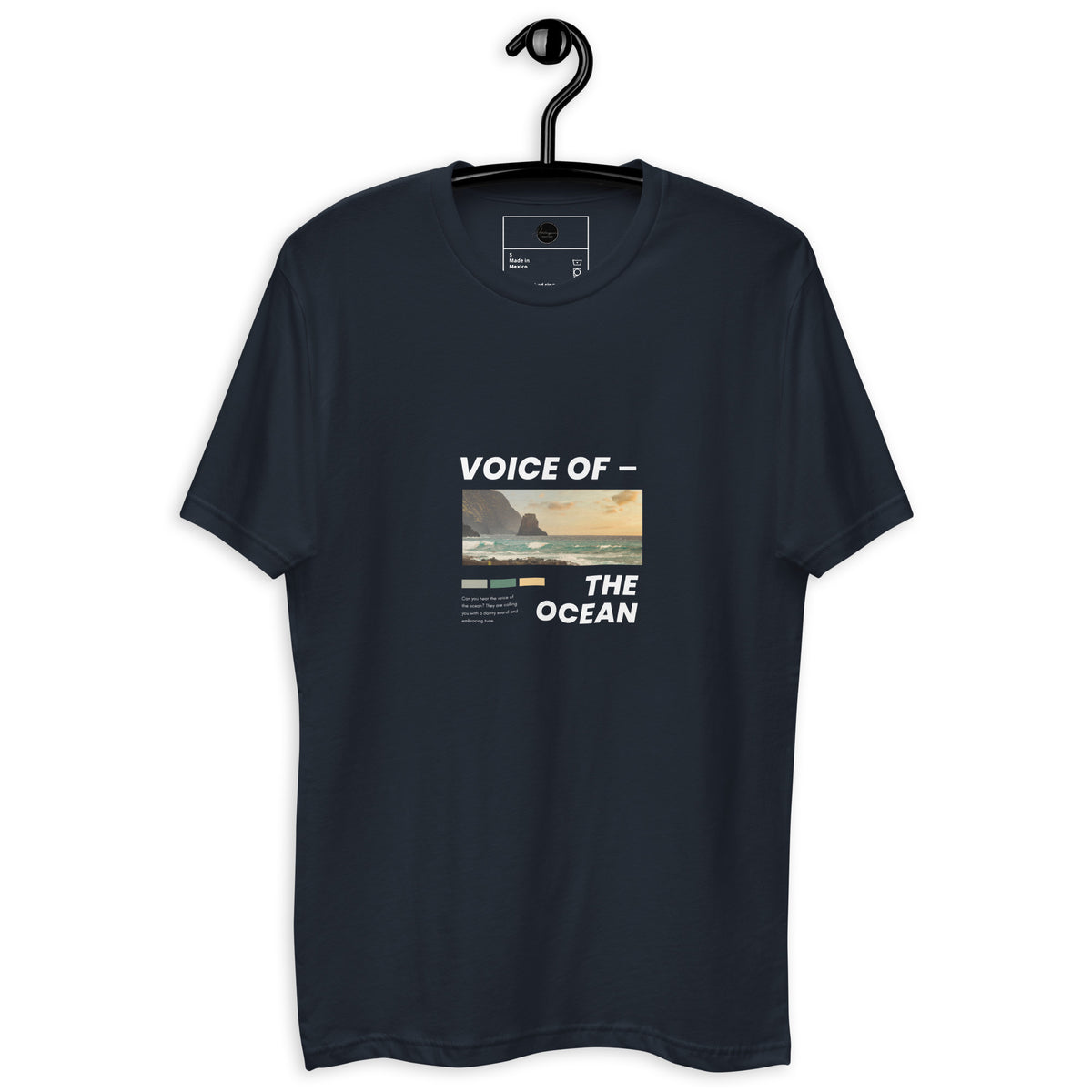 Ocean T-shirt, Men fitted design,Cotton