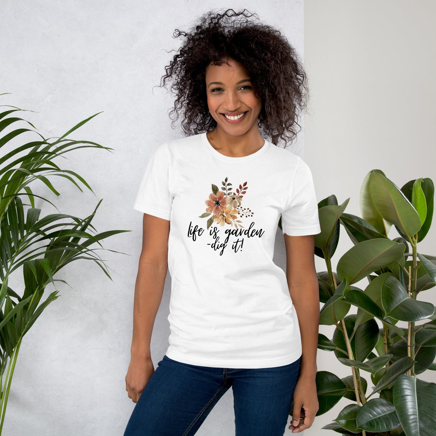 Camiseta de flores, Flores de acuarela, Camisa amante del jardín, Regalo de mujer, Diseño botánico