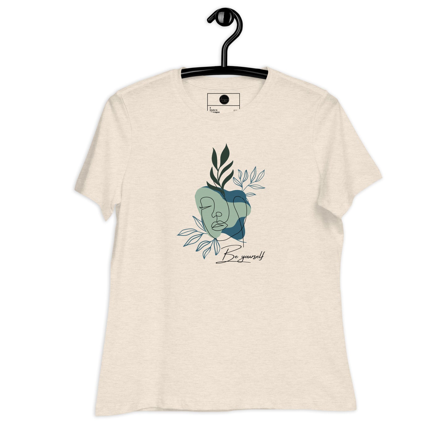 "Be Yourself" Line-Art Women's Relaxed T-Shirt
