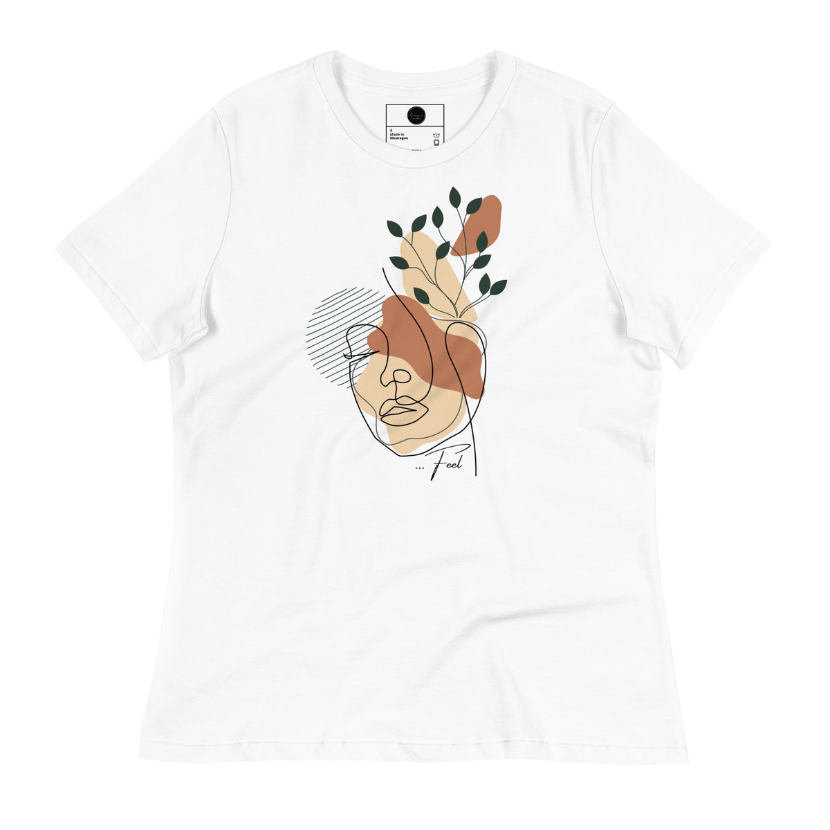 "Feel" Abstract Graphic T-shirt/ Women's Relaxed T-Shirt