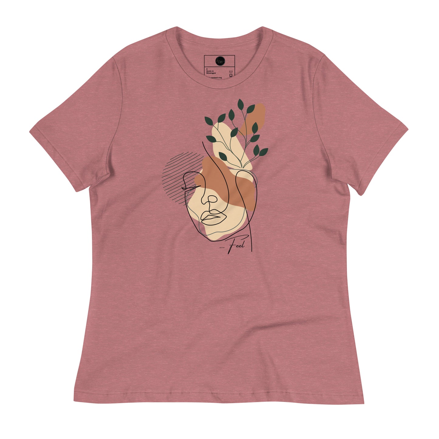 "Feel" Abstract Graphic T-shirt/ Women's Relaxed T-Shirt