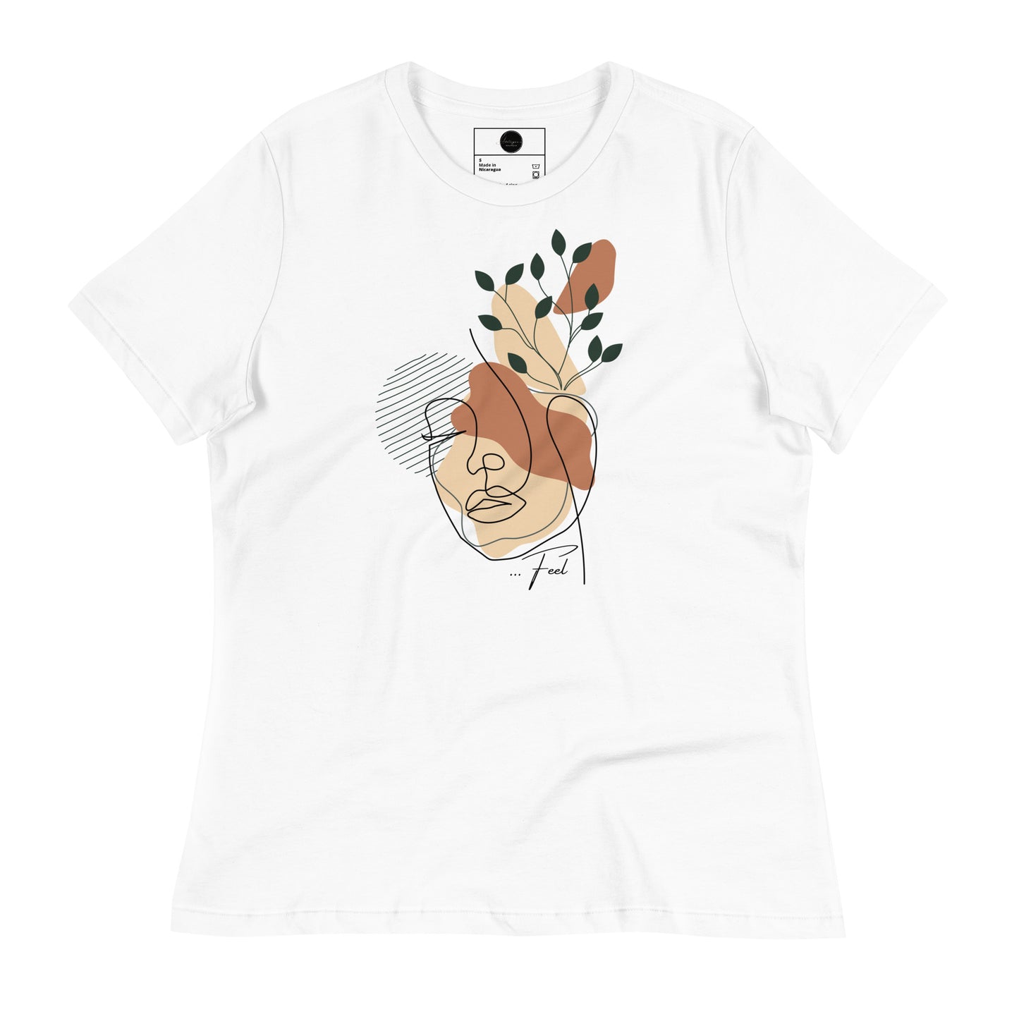 "Feel" Abstract Graphic T-shirt/ Women's Relaxed T-Shirt